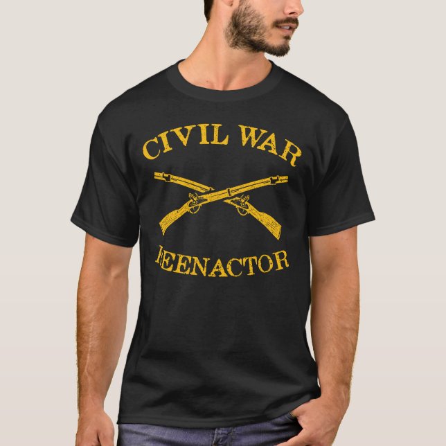 Civil war reenactor - civil war reenactment T-Shirt (Front)