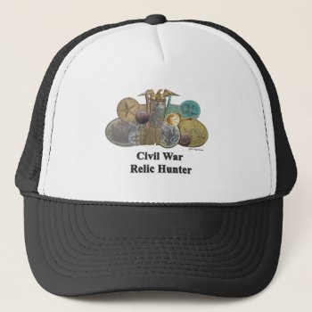 Civil War Relic Hunter Trucker Hat by DiggerDesigns at Zazzle