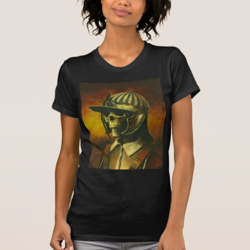 Civil War Roundhead Skeleton T_Shirt