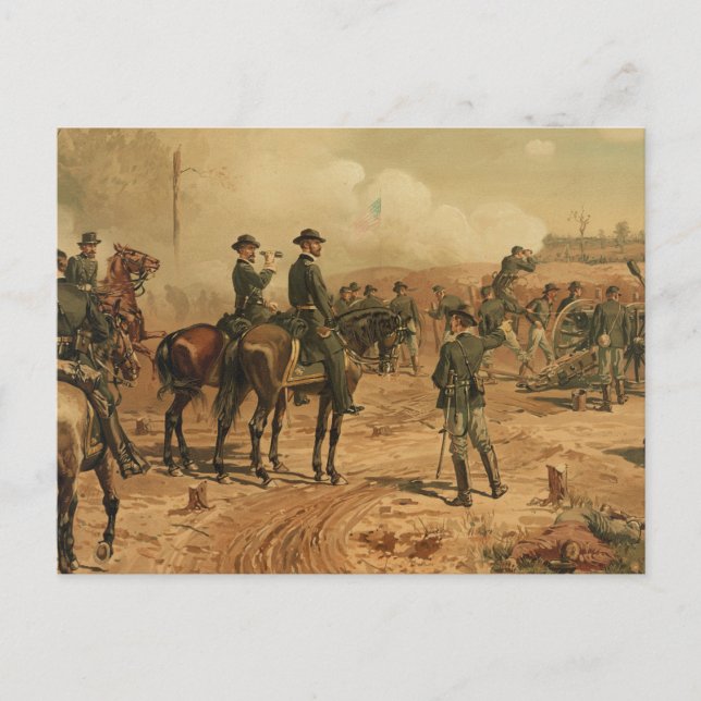 Civil War Siege of Atlanta by Thure de Thulstrup Postcard (Front)