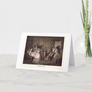 Civil War Soldier Being Welcomed Home Card