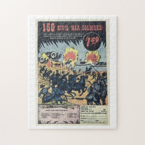 Civil War Soldiers _ Vintage Comic Ad  Jigsaw Puzzle
