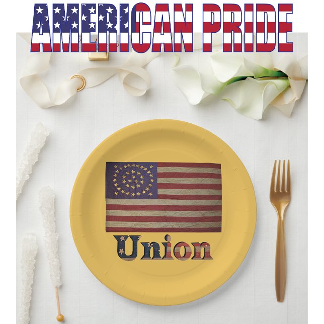 Civil War Union Awesome Charming Flag Paper Plates (Creator Uploaded)