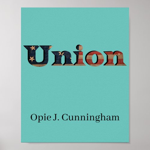 Civil War Union Awesome Charming Flag Poster