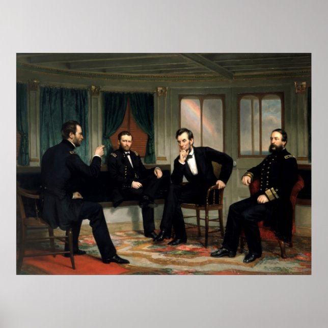 Civil War Union Leaders Painting Poster (Front)