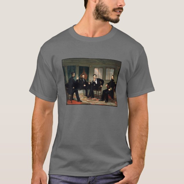 Civil War Union Leaders Painting T-Shirt (Front)