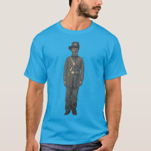 Civil War Union Soldier in Uniform with a Knife T-Shirt