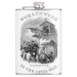 Civil War - Womans Work - Barbara Frietchie Hip Flask