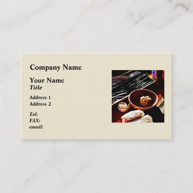 Civil Was Surgical Instruments Business Card (Front)