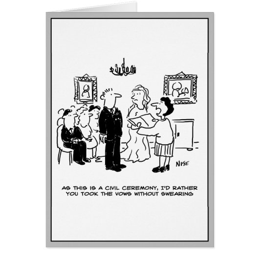 Civil Wedding Ceremony at a Registry Office Cards (Front)