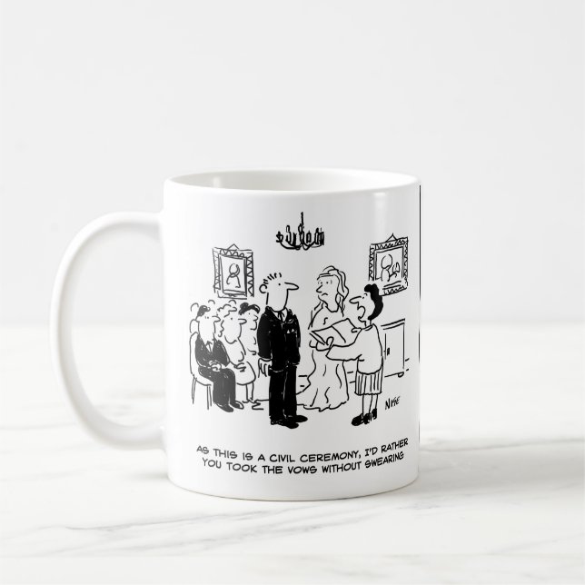 Civil Wedding Ceremony at a Registry Office Coffee Mug (Left)