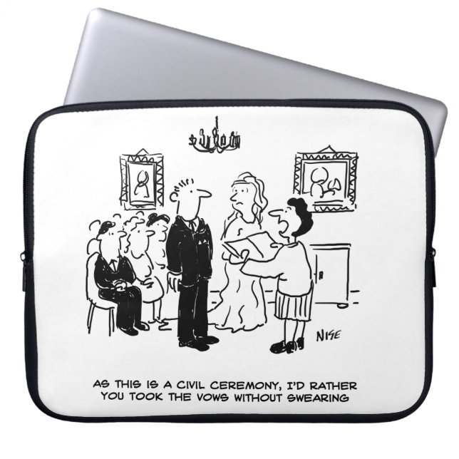 Civil Wedding Ceremony at a Registry Office Laptop Sleeve (Front)