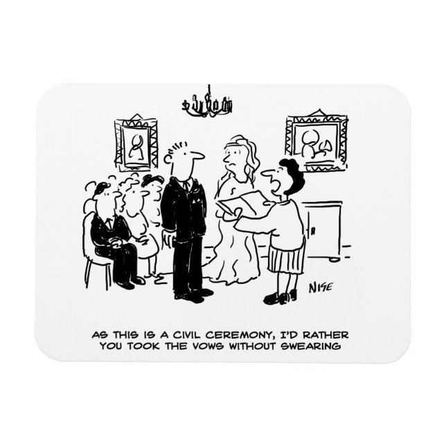 Civil Wedding Ceremony at a Registry Office Magnet (Horizontal)