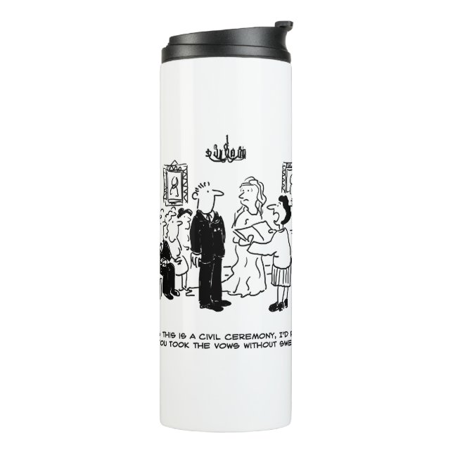 Civil Wedding Ceremony at a Registry Office Therma Thermal Tumbler (Rotated Left)