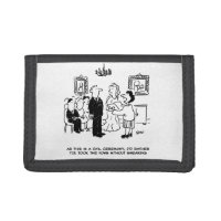 Civil Wedding Ceremony at a Registry Office Trifold Wallet