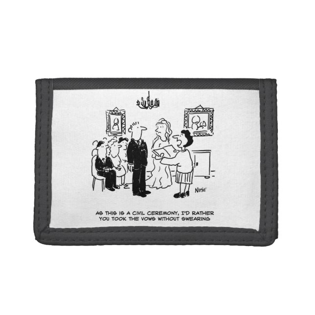 Civil Wedding Ceremony at a Registry Office Trifold Wallet (Front)