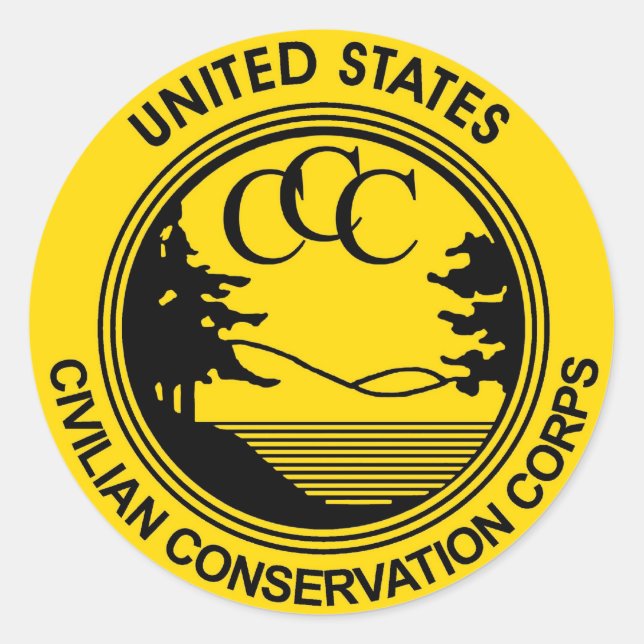 Civilian Conservation Corps CCC commemorative Classic Round Sticker (Front)