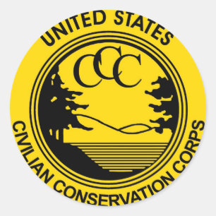 Civilian Conservation Corps CCC commemorative Classic Round Sticker