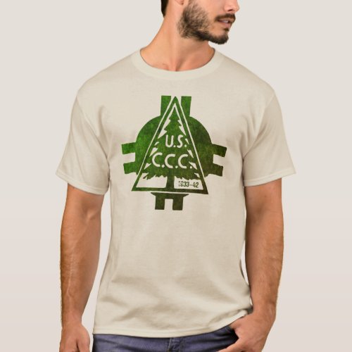 Civilian Conservation Corps mens tree T_shirt