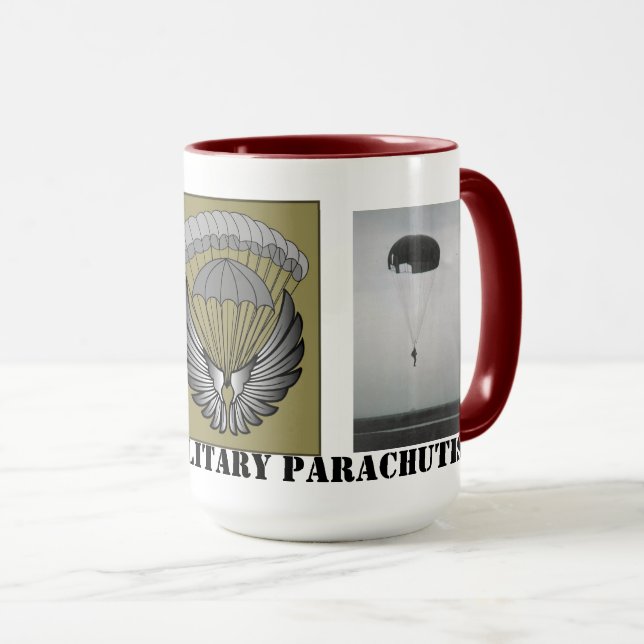 Civilian Military Parachutist Wings 15oz Mug (Front Right)