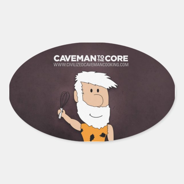 Civilized Caveman Cooking Sticker (Front)