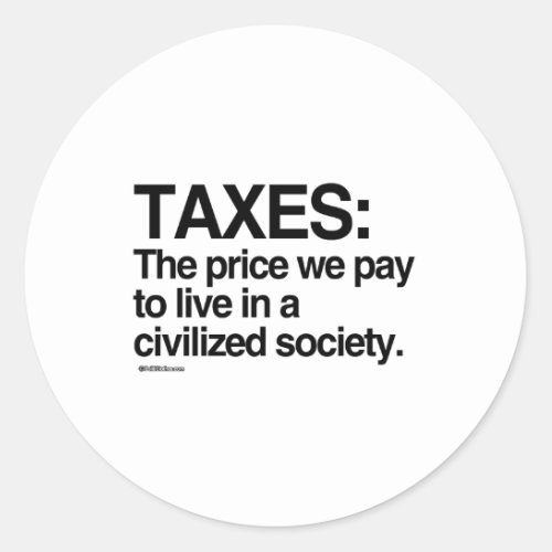 Civilized Society Classic Round Sticker