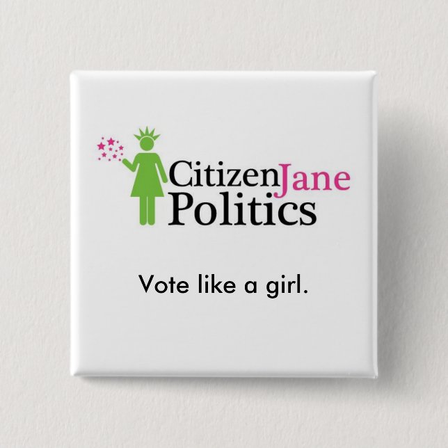 CJP Button- Square Pinback Button (Front)