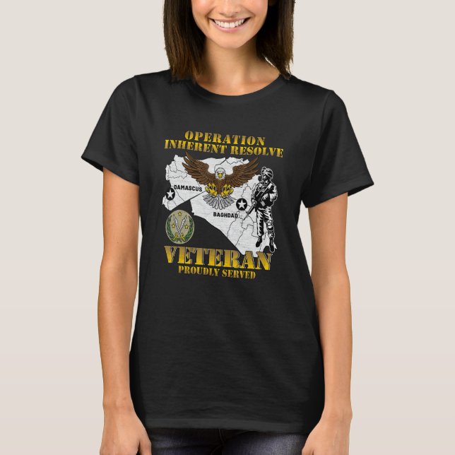 CJTF OIR Operation Inherent Resolve OIR Veteran Vi T-Shirt (Front)