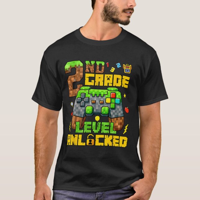 Ck To School 2nd Grade Gamer First Day Second Grad T-Shirt (Front)
