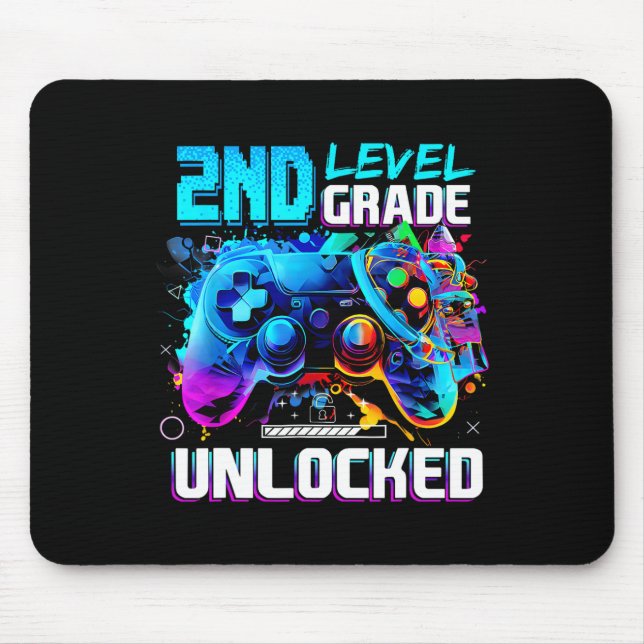 Ck To School 2nd Grade Level Unlocked Gamer Kids B Mouse Pad (Front)