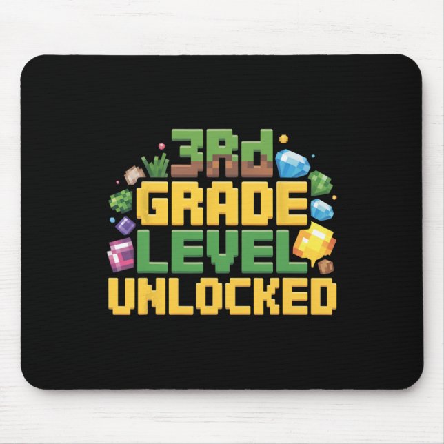 Ck To School 3rd Grade Boys Gamer First Day Of Thi Mouse Pad (Front)
