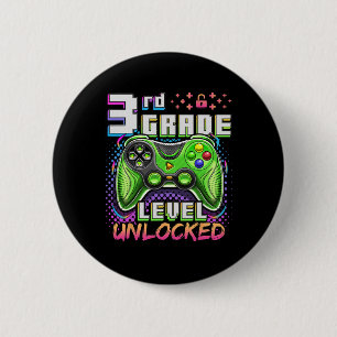 Ck To School 3rd Grade Boys Gamer First Day School Button