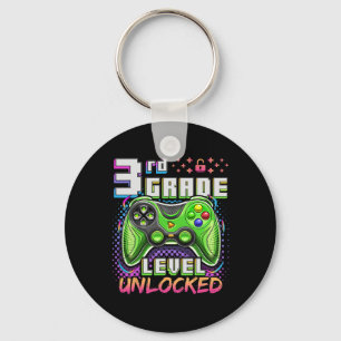 Ck To School 3rd Grade Boys Gamer First Day School Keychain