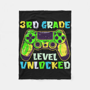 Ck To School 3rd Grade Boys Gamer First Day Third Fleece Blanket