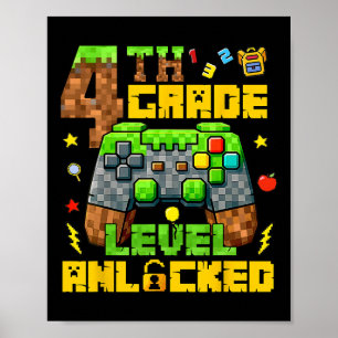 Ck To School 4th Grade Gamer First Day Fourth Grad Poster