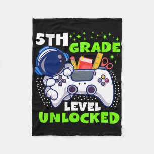 Ck To School 5th Grade Level Unlocked Gamer Boys K Fleece Blanket