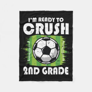 Ck To School First Day Of 2nd Grade Soccer Boys Ki Fleece Blanket