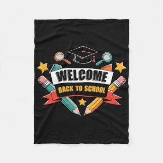 Ck To School Shirt Cute 2025 Apple Student Pencil Fleece Blanket