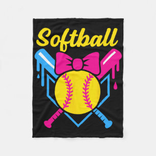 Ck To School Softll Player Ice+cream Softll Drip  Fleece Blanket
