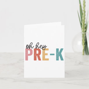 Ck To School Students Teacher Oh Hey Pre-k Grade Card