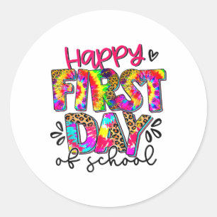 Ck To School Teacher Student Happy First Day Of Sc Classic Round Sticker