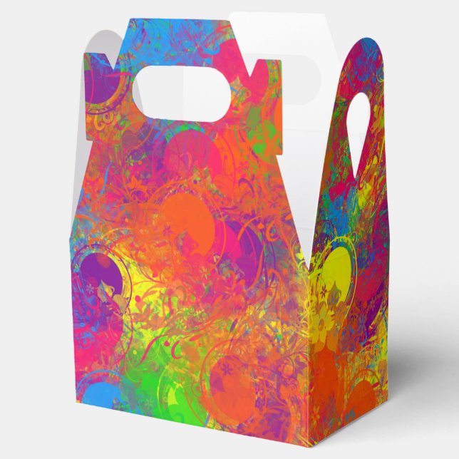 CKC-Paint Can Florals-Gable Favor Box (Opened)