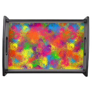 CKC Paint Can Florals-WOODEN SERVING TRAY