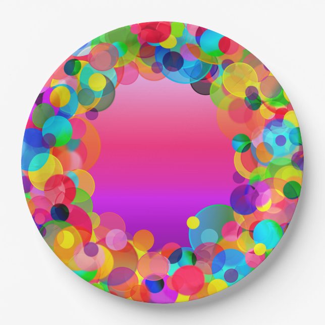 CKC Party Dots 4-PAPER PARTY PLATES (Front)