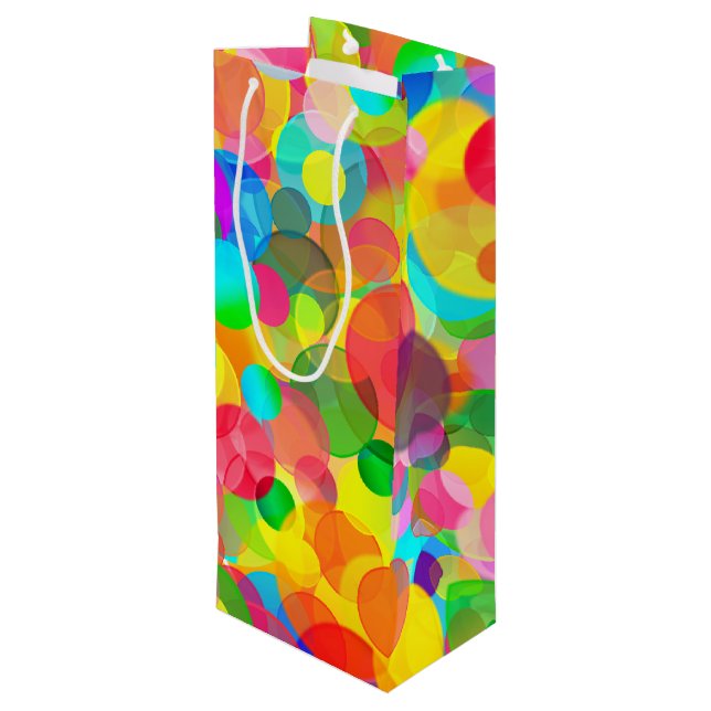 CKC Party Dots-WINE GIFT BAG (Back Angled)
