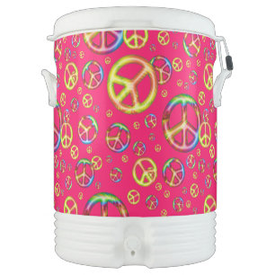 CKC-PEACE OUT,Pink-Igloo Drink Cooler,10g Beverage Cooler