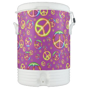 CKC-PEACE OUT,Purple Igloo Drink Cooler,10g Beverage Cooler