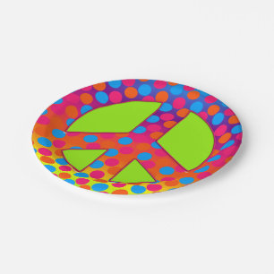 CKC, Peace Symbol 04-Paper Party Plates