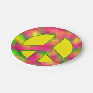 CKC, Peace Symbol 06-Paper Party Plates