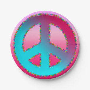 CKC, Peace Symbol 13-Paper Party Plates